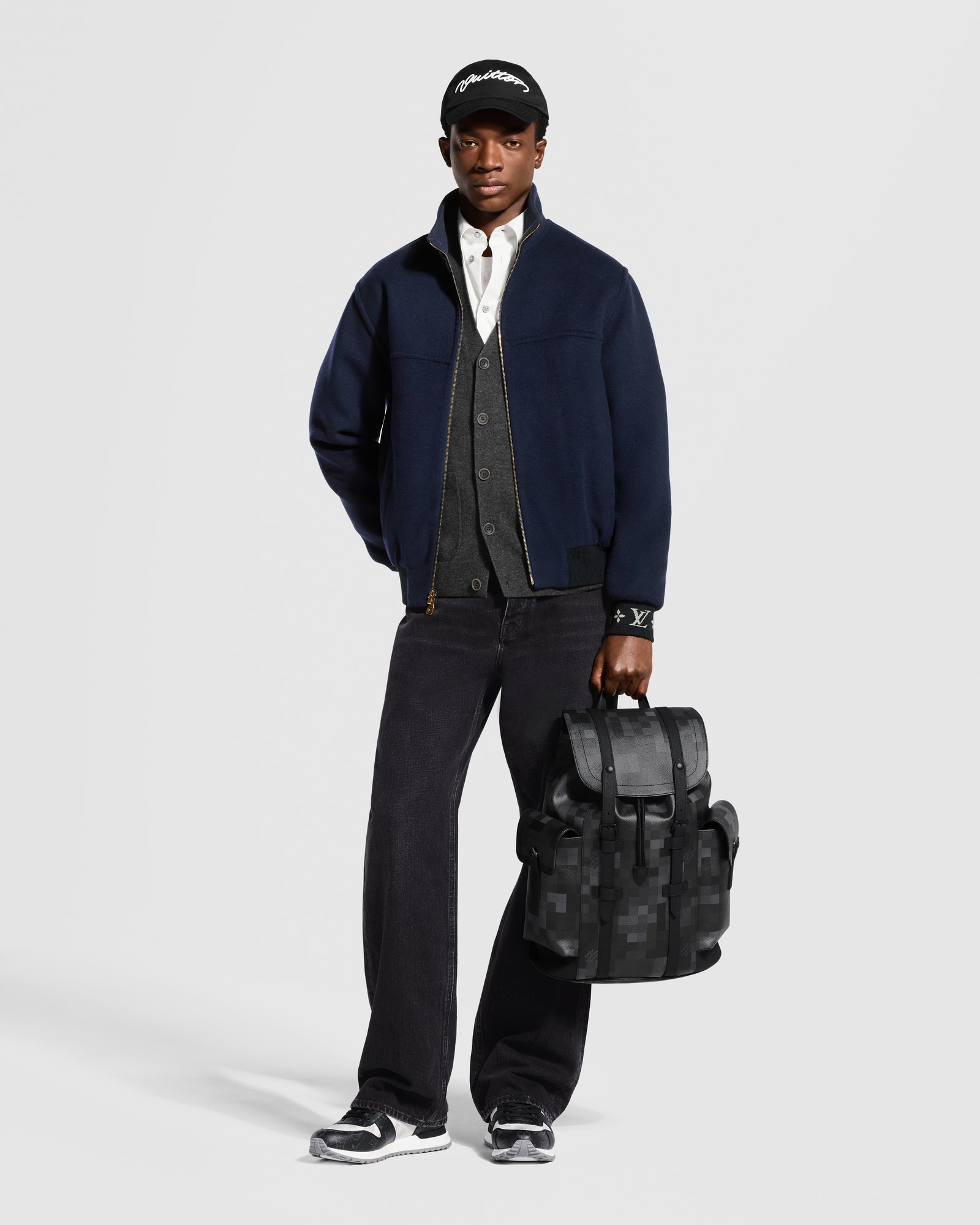 LV Blason Double Face Wool-Silk Blend Reversible Blouson - For Men
